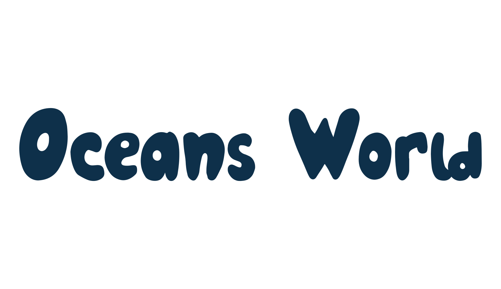 Oceans World, fancy cartoon decorative font preview