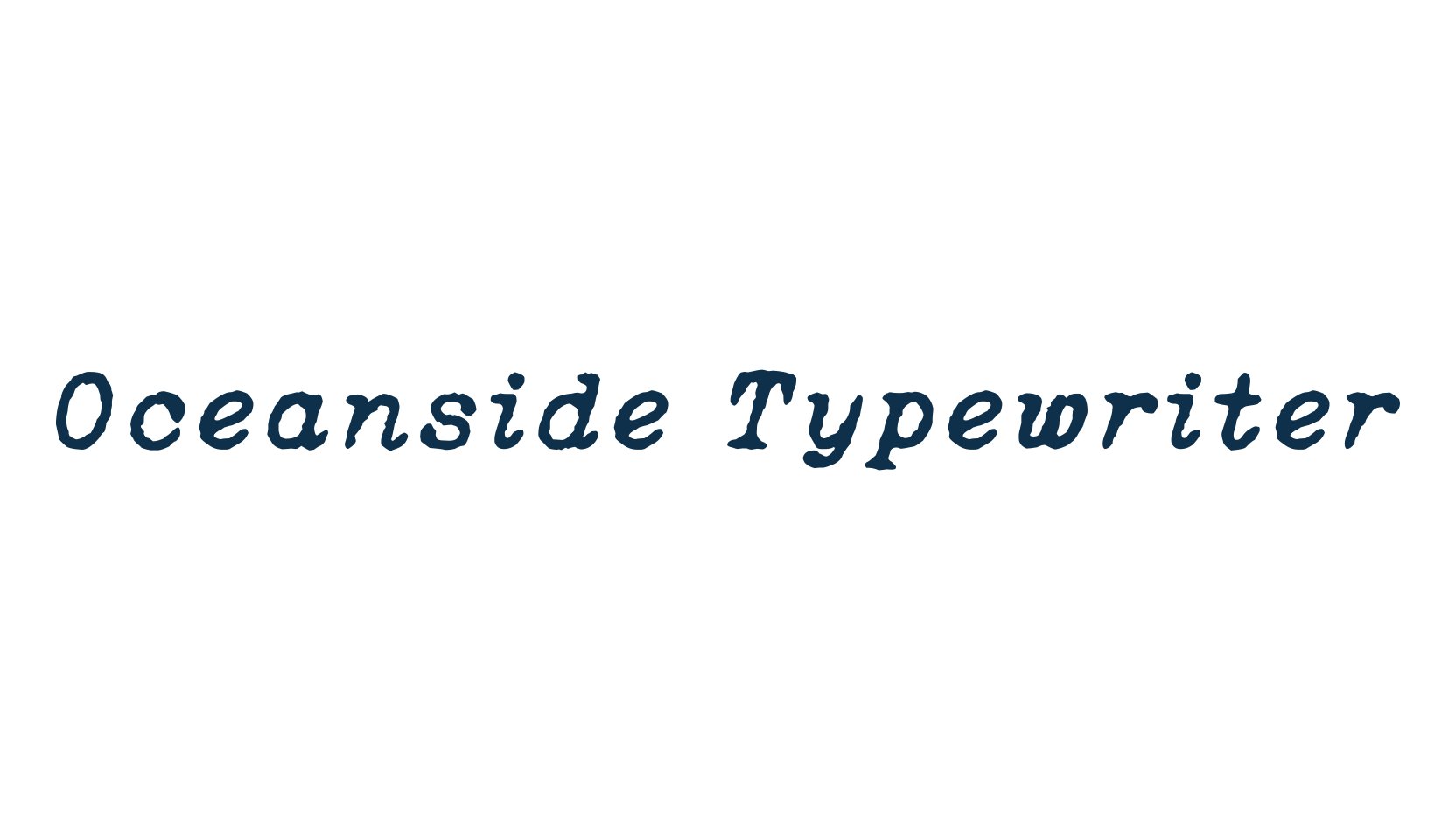 Oceanside Typewriter, typewriter font preview