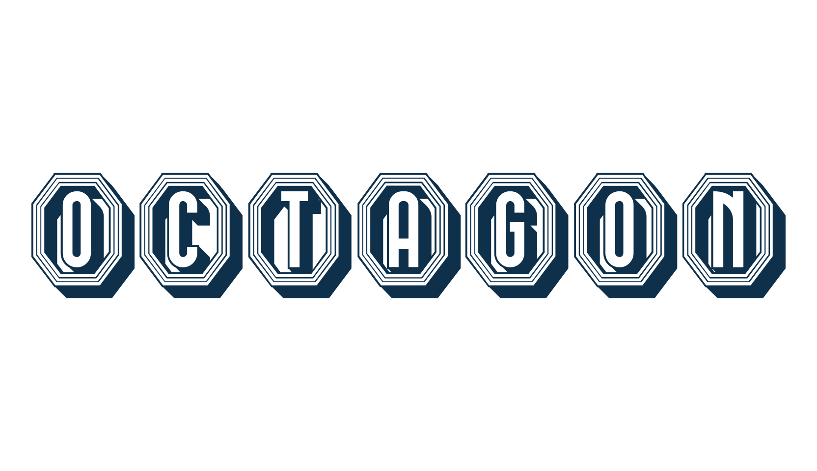 Octagon (octagon-2), initials font preview