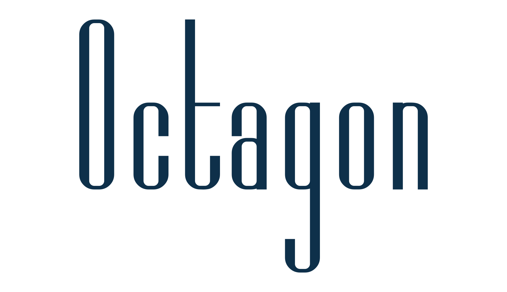 Octagon (octagon-3), basic sans serif font preview
