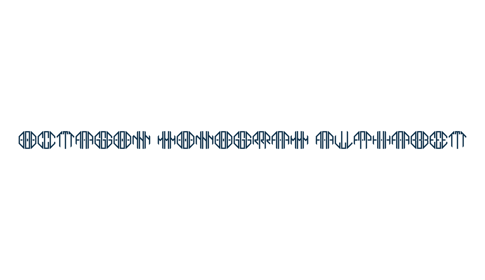 Octagon Monogram Alphabet, fancy initials decorative font preview
