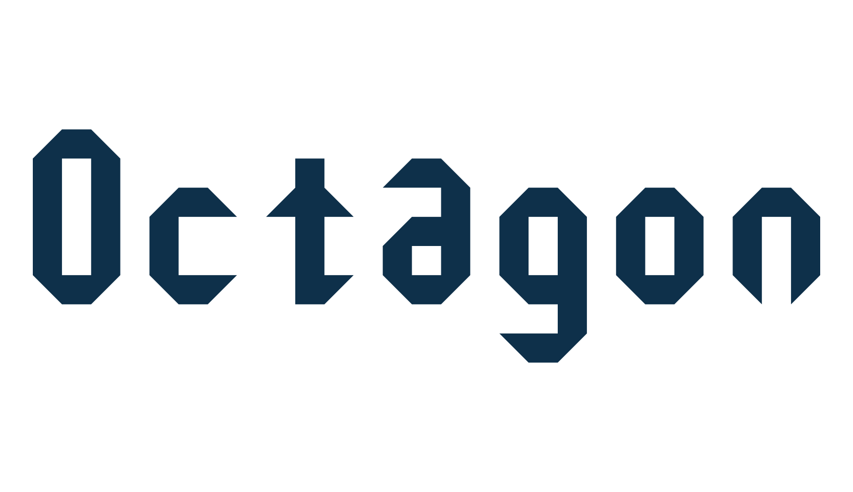 Octagon, techno square sci-fi font preview