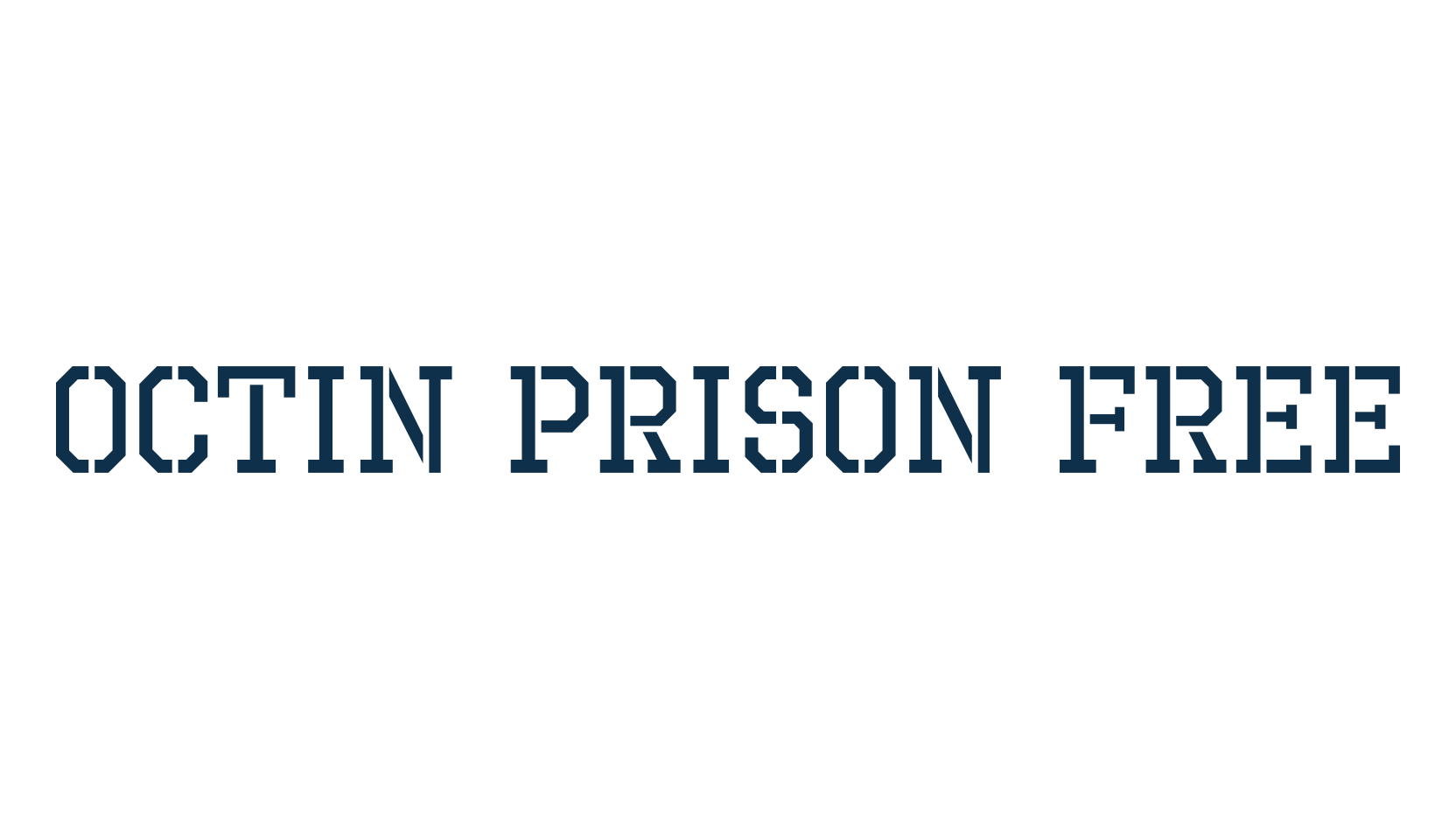 Octin Prison Free, fancy stencil, army decorative font preview