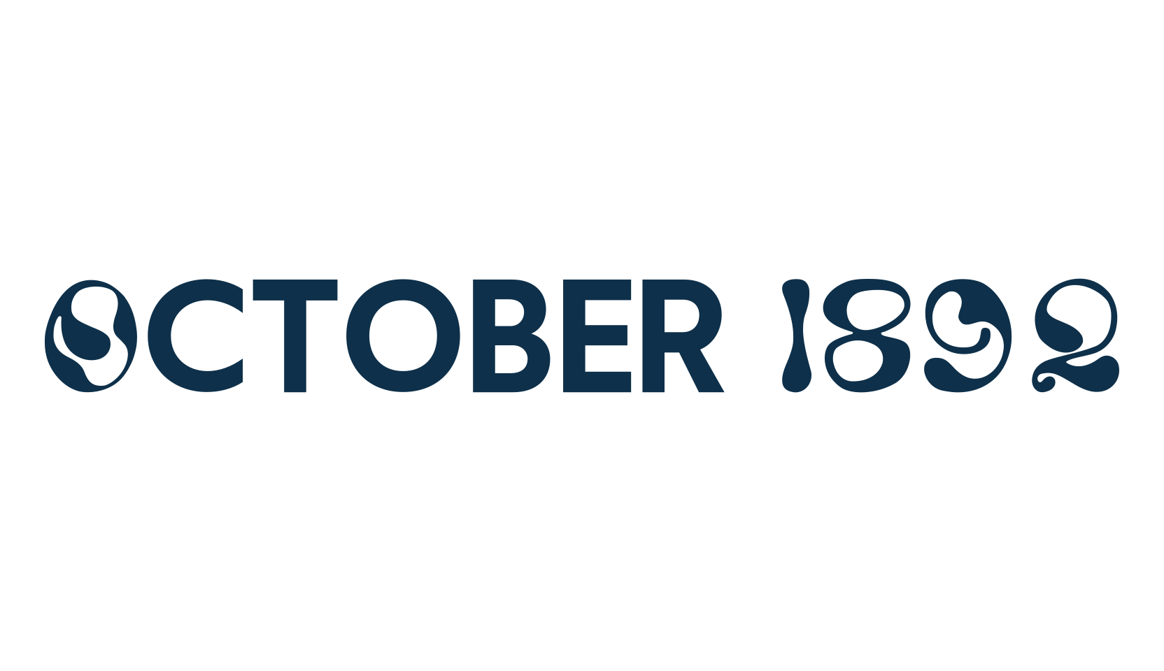 October 1892, fancy groovy decorative font preview