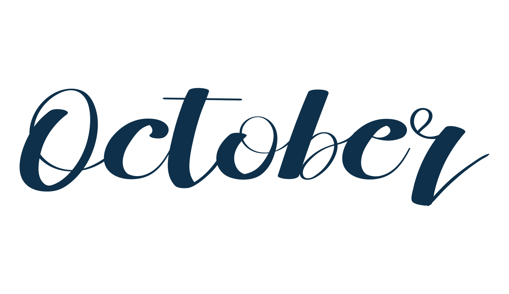 October (october-2), various font preview