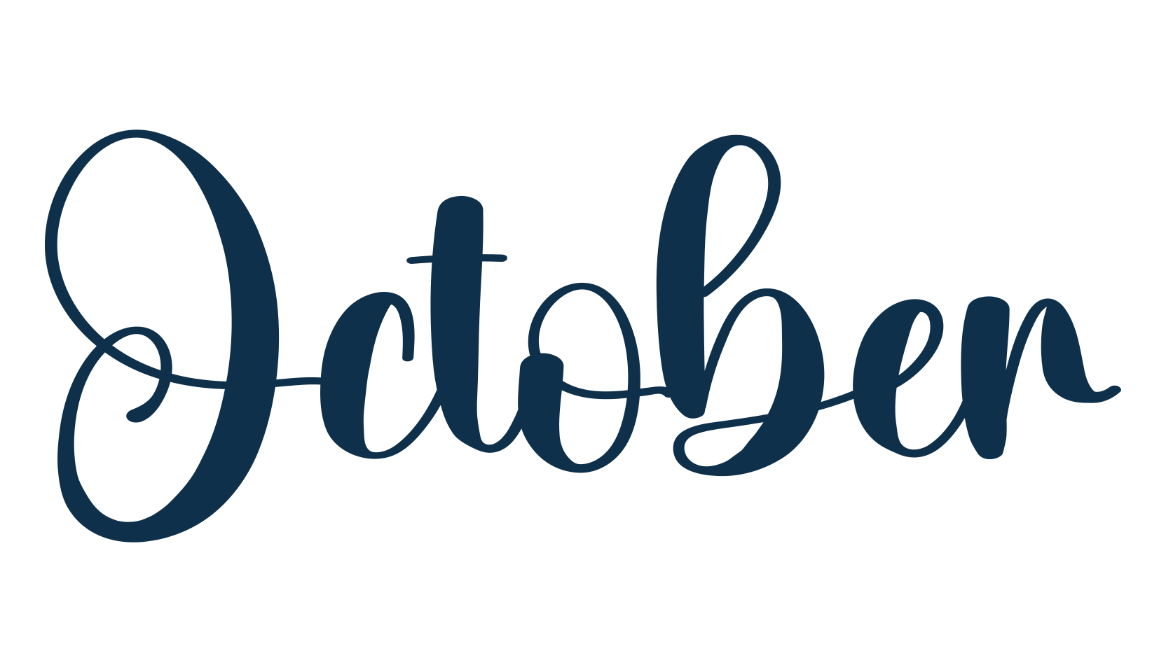 October (october-4), fancy various decorative script calligraphy font preview