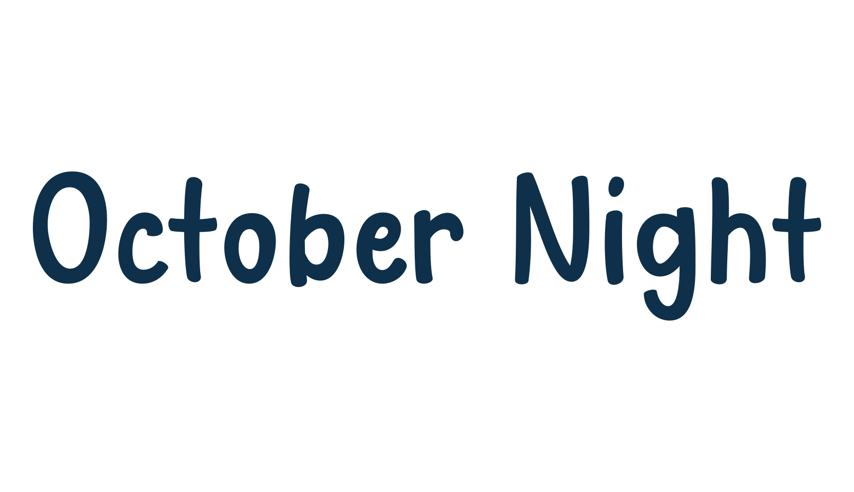 October Night, fancy cartoon decorative font preview