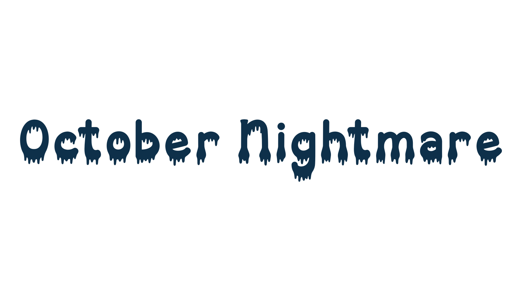 October Nightmare, fancy decorative font preview