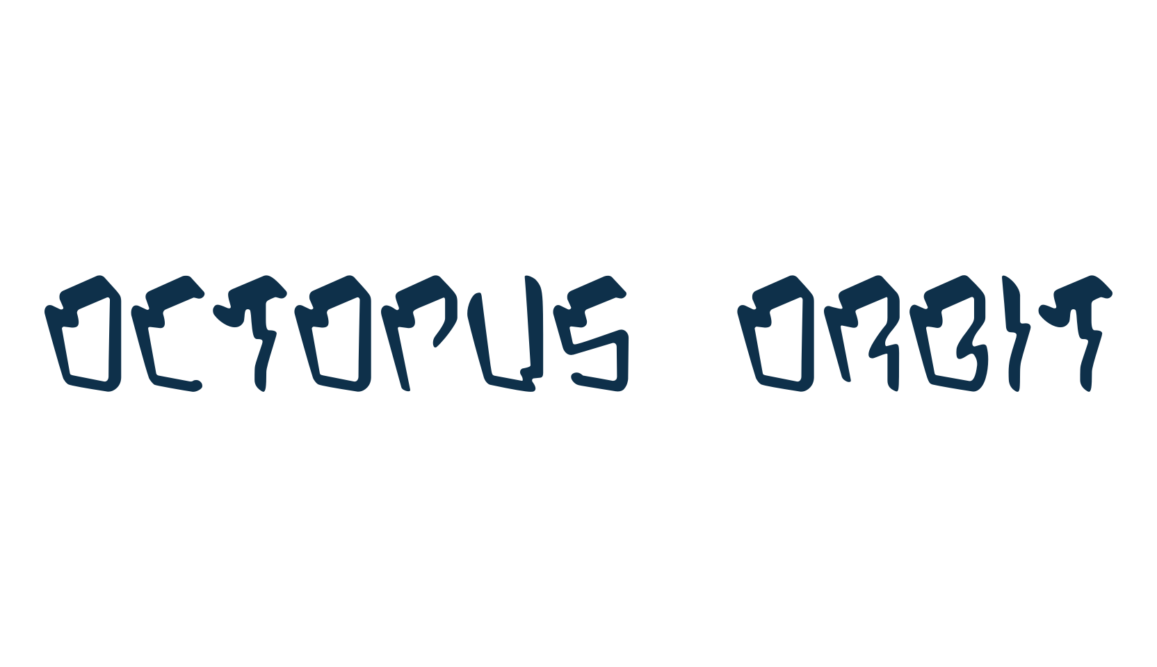 Octopus Orbit, script graffiti fancy decorative calligraphy font preview