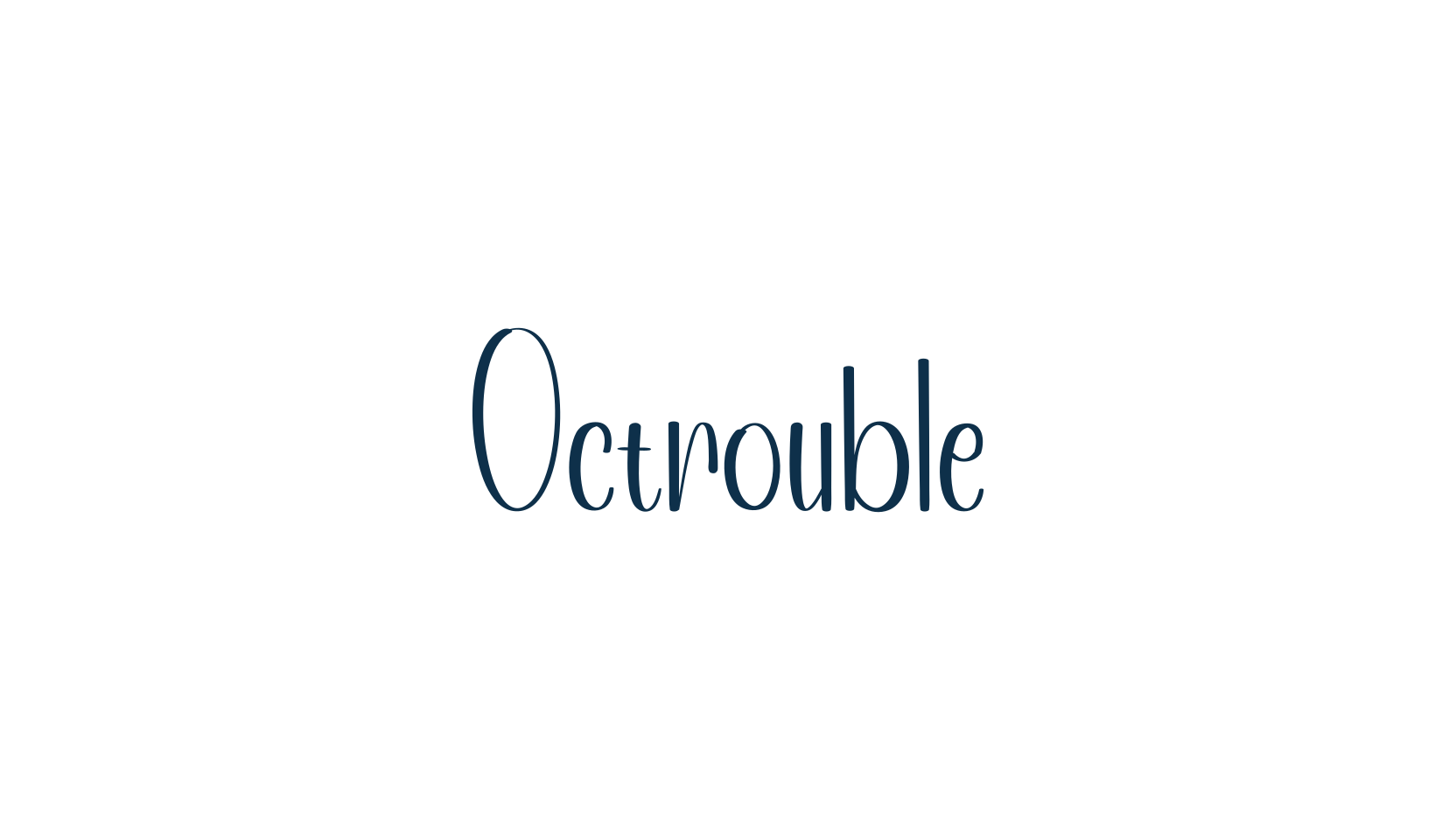 Octrouble, fancy decorative font preview
