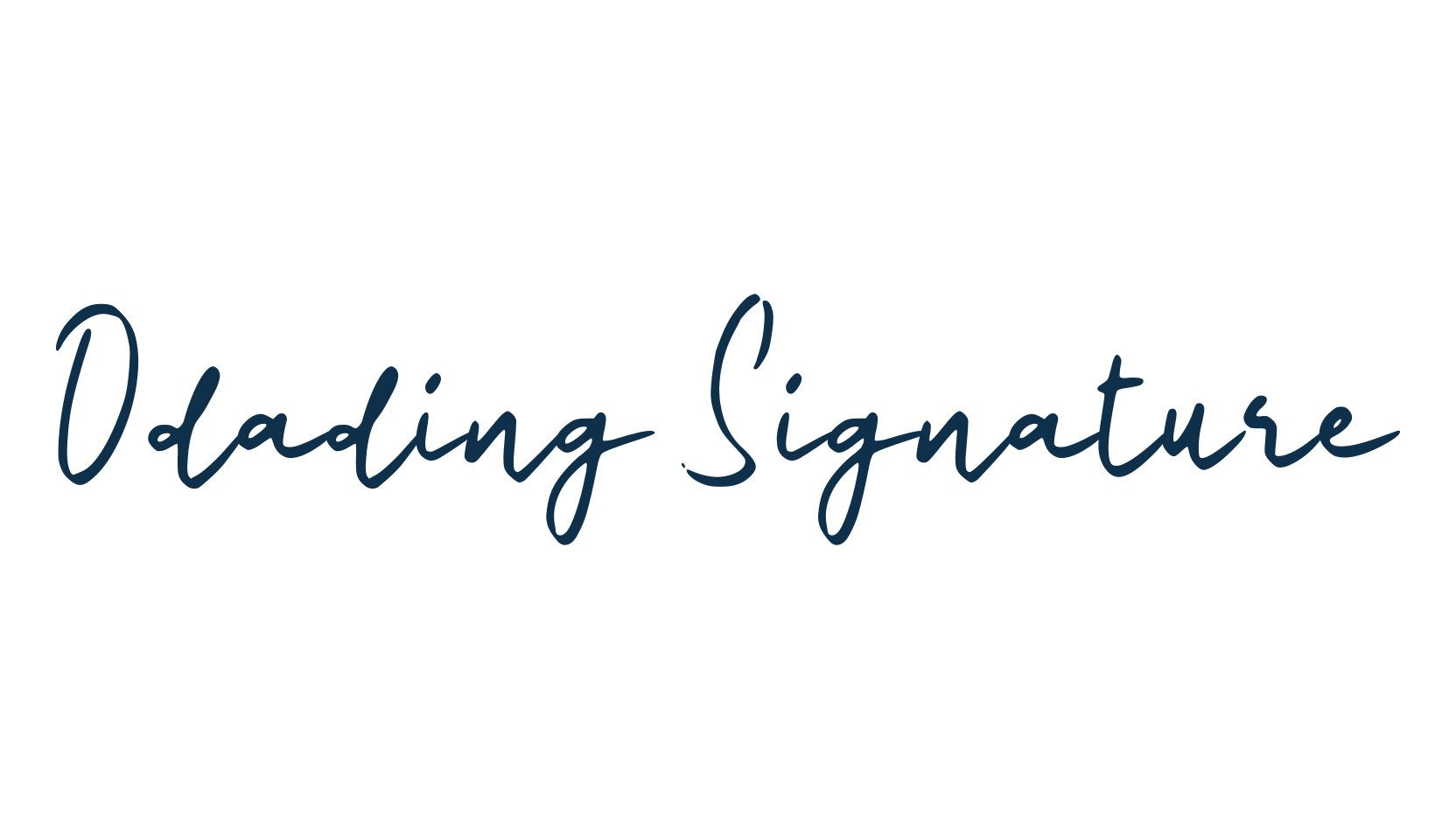 Odading Signature, script handwritten fancy decorative calligraphy font preview