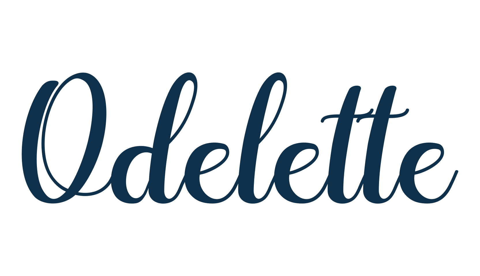 Odelette, calligraphy font preview