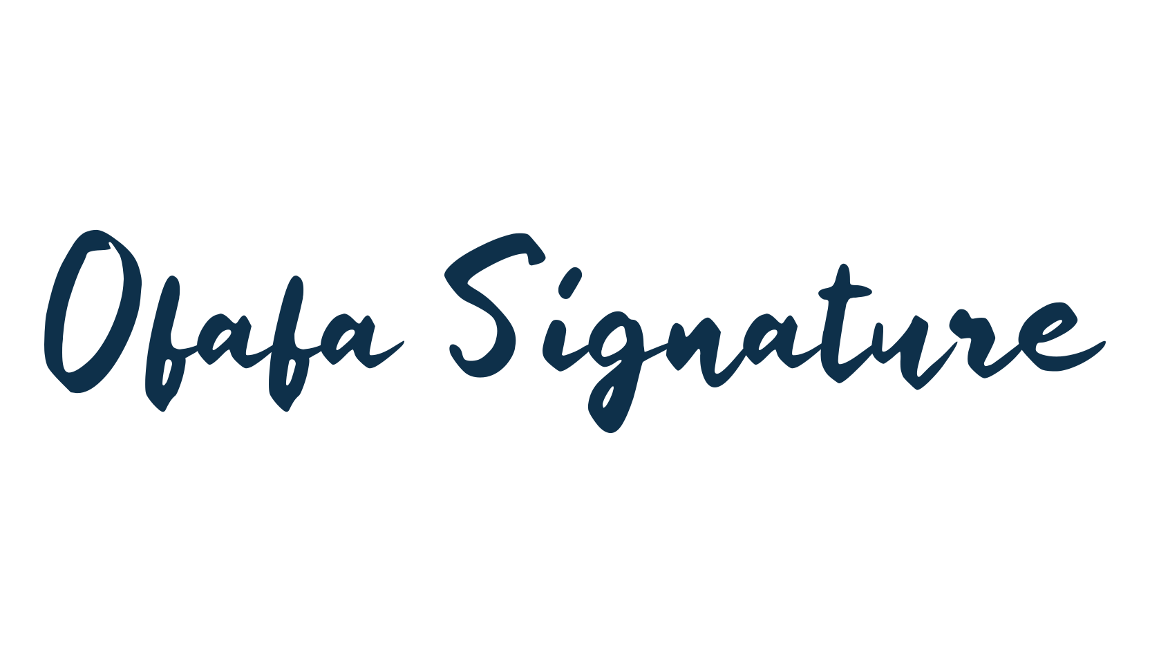 Ofafa Signature, brush font preview