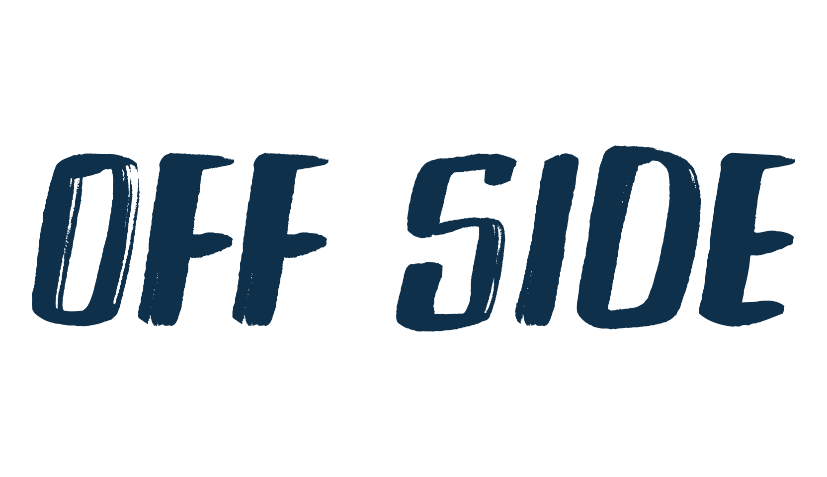 Off Side, brush font preview