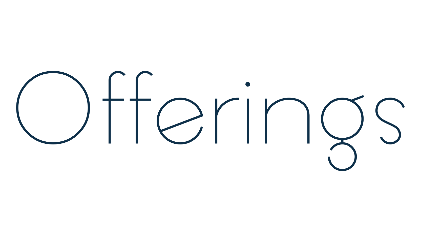 Offerings, basic sans serif font preview