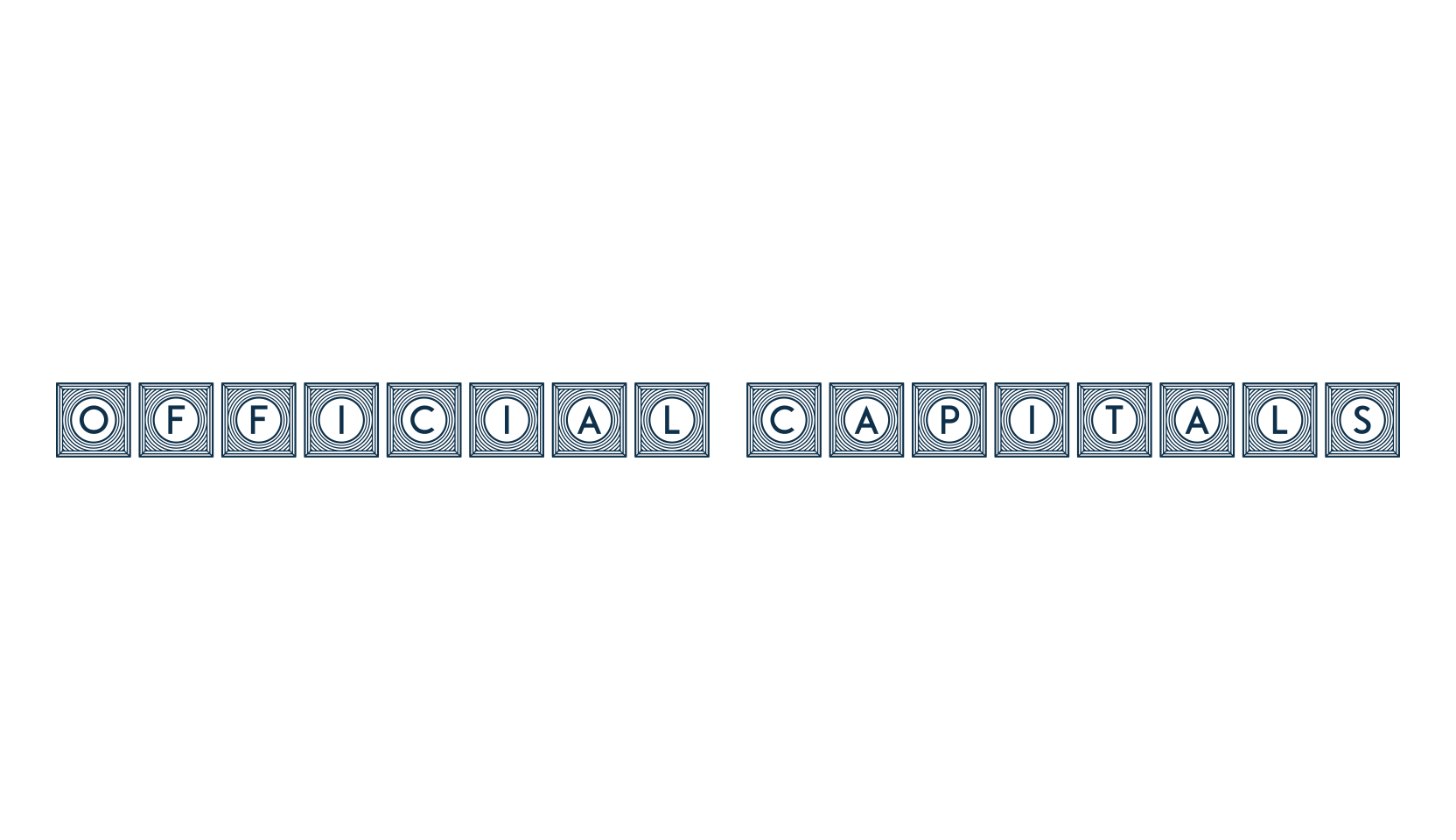 Official Capitals, initials font preview