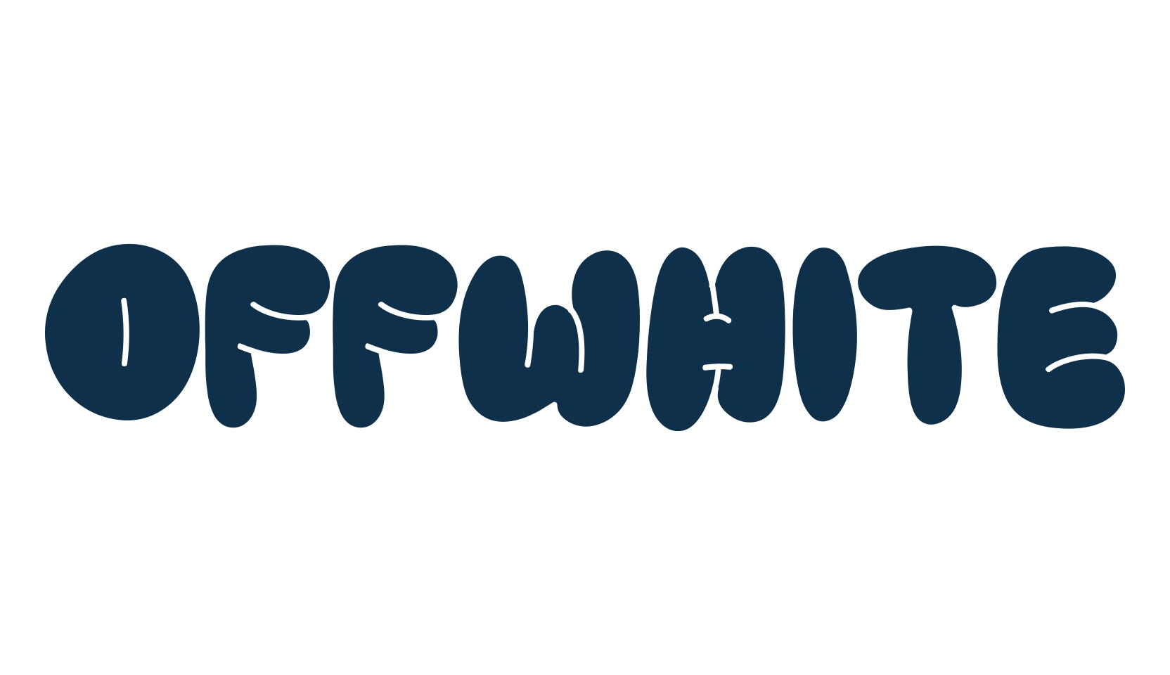 Offwhite, cartoon font preview
