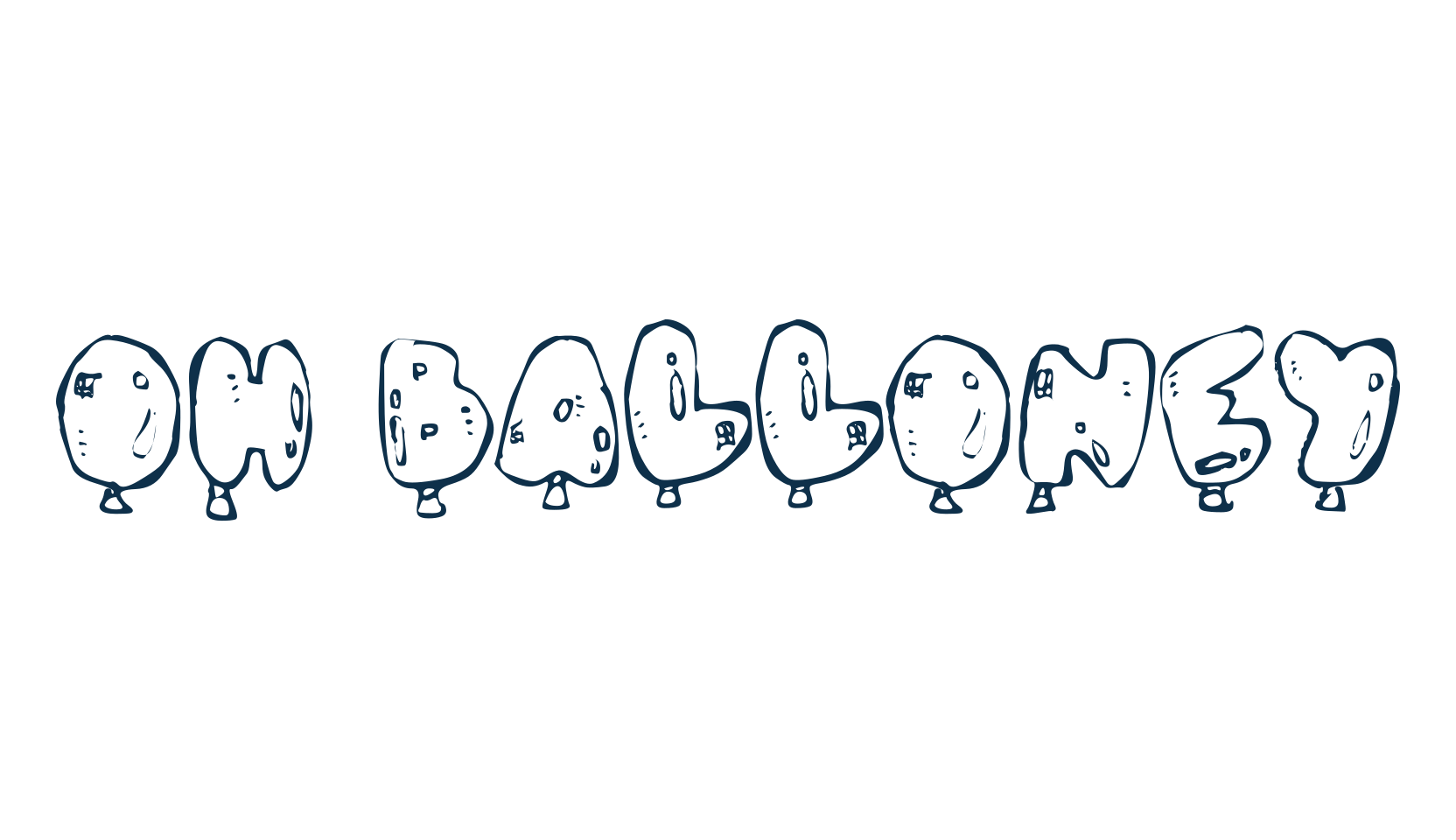 Oh Balloney, cartoon font preview