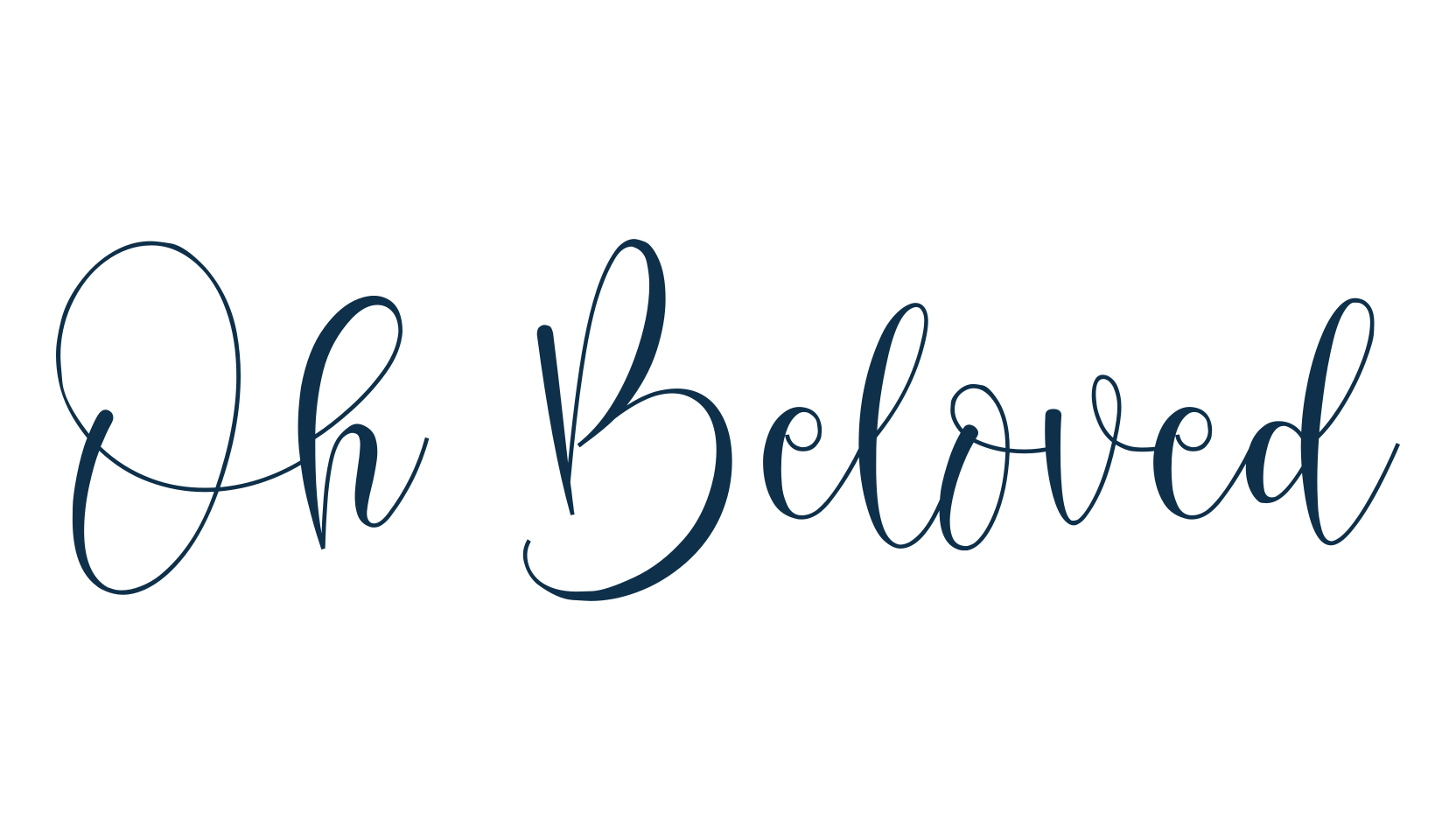 Oh Beloved, script calligraphy fancy decorative font preview