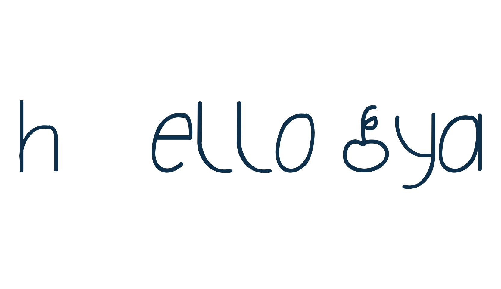 Oh Hello Dya, various font preview