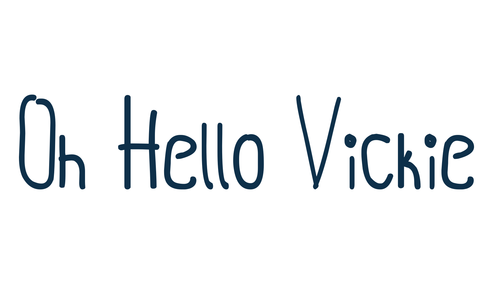 Oh Hello Vickie, various font preview