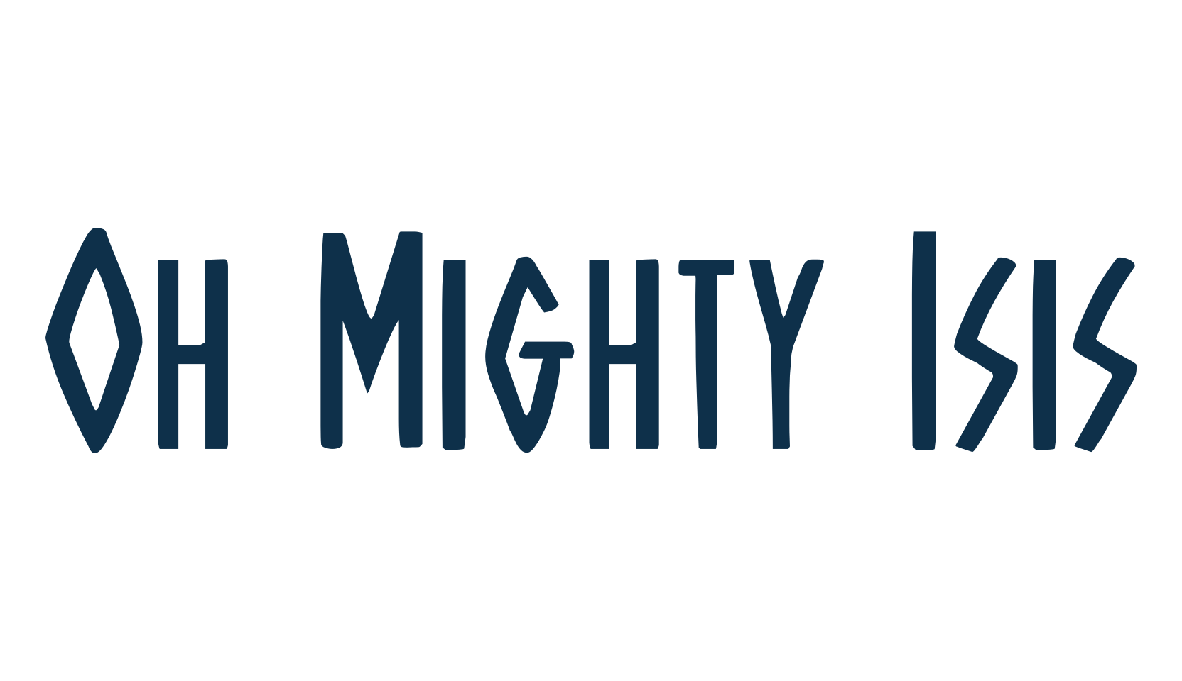 Oh Mighty Isis, foreign look roman, greek font preview