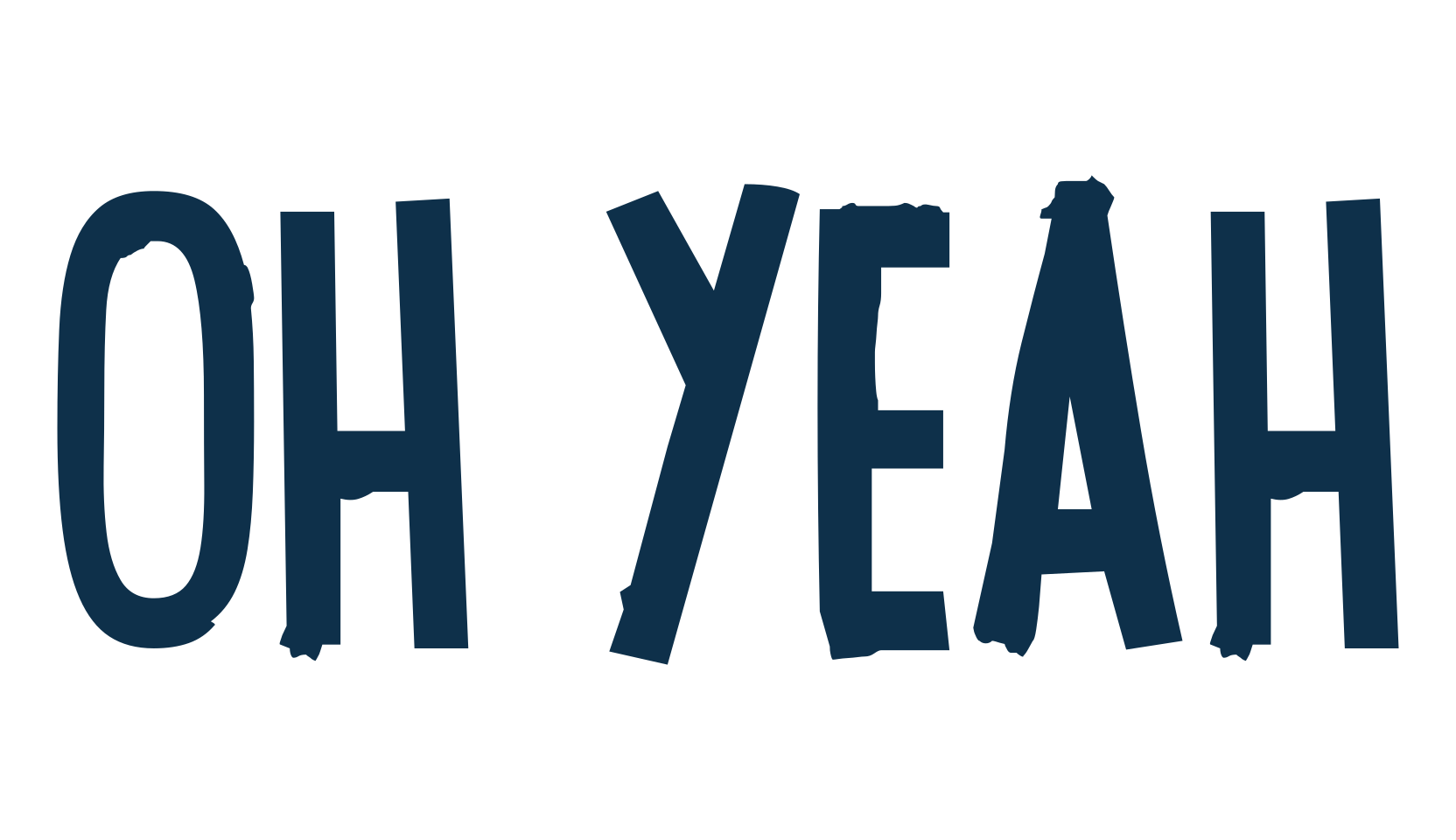 Oh Yeah, eroded font preview