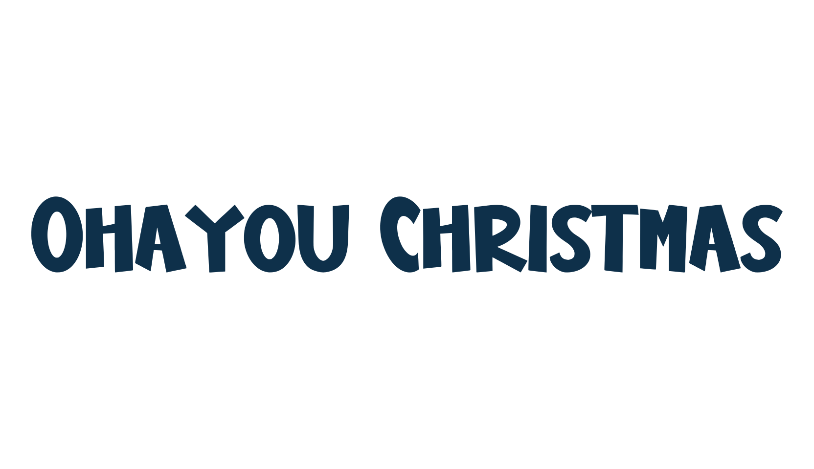 Ohayou Christmas, cartoon font preview
