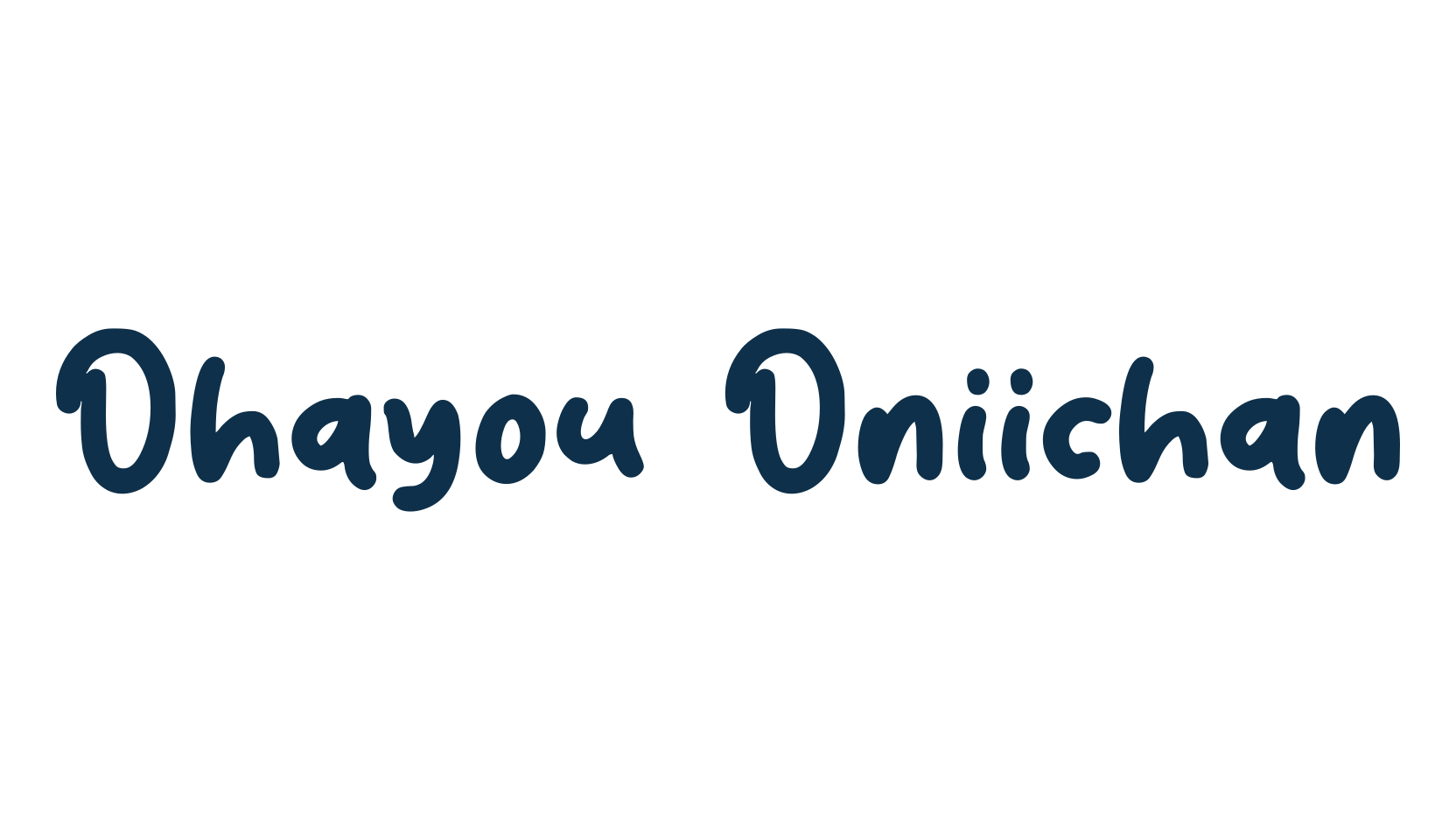 Ohayou Oniichan, script handwritten fancy decorative calligraphy font preview