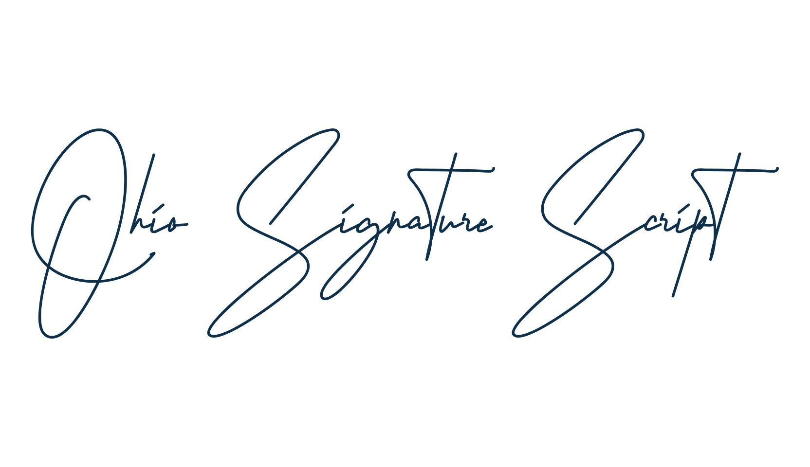 Ohio Signature Script, script handwritten fancy decorative calligraphy font preview