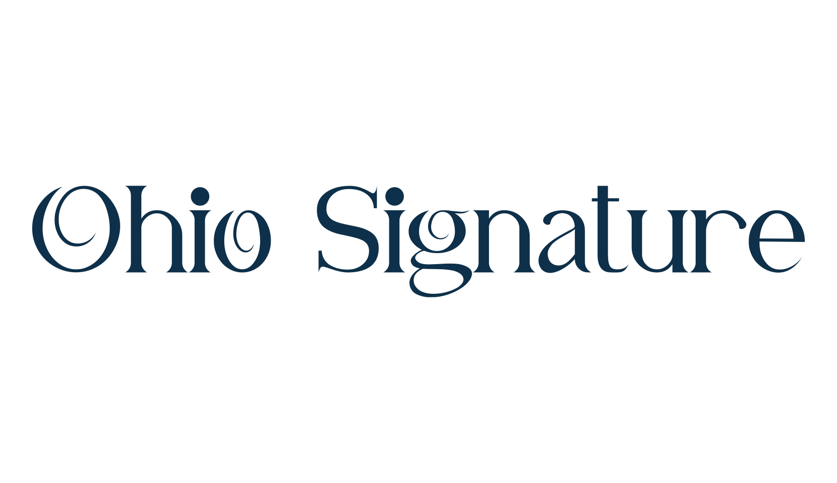 Ohio Signature, serif font preview