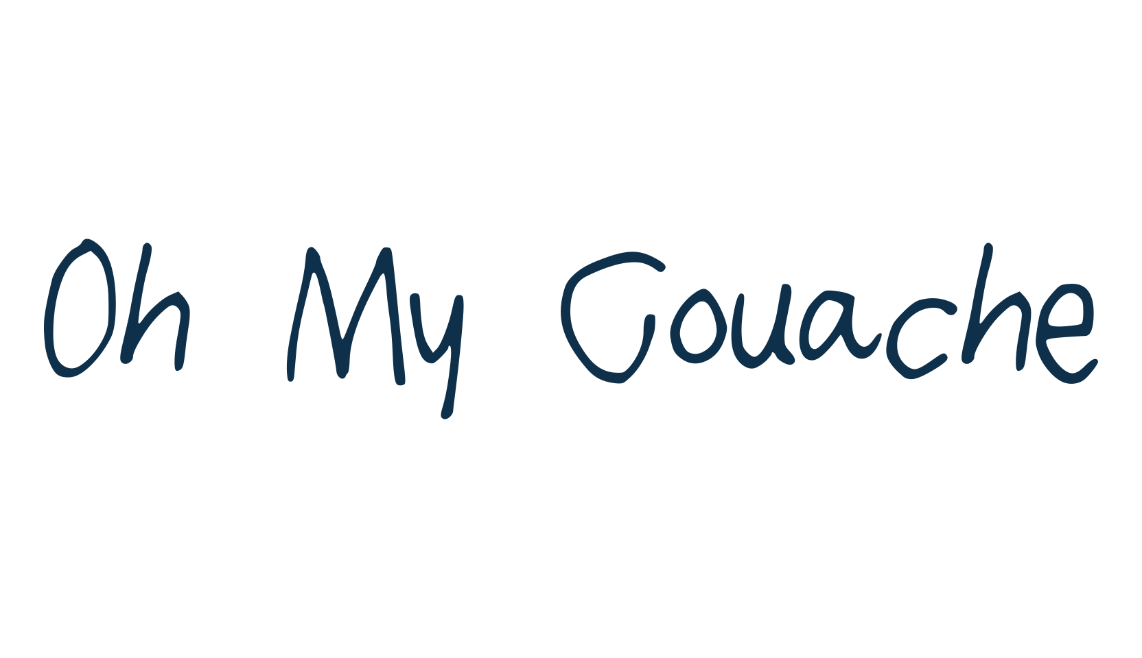 Oh My Gouache, script handwritten fancy decorative calligraphy font preview