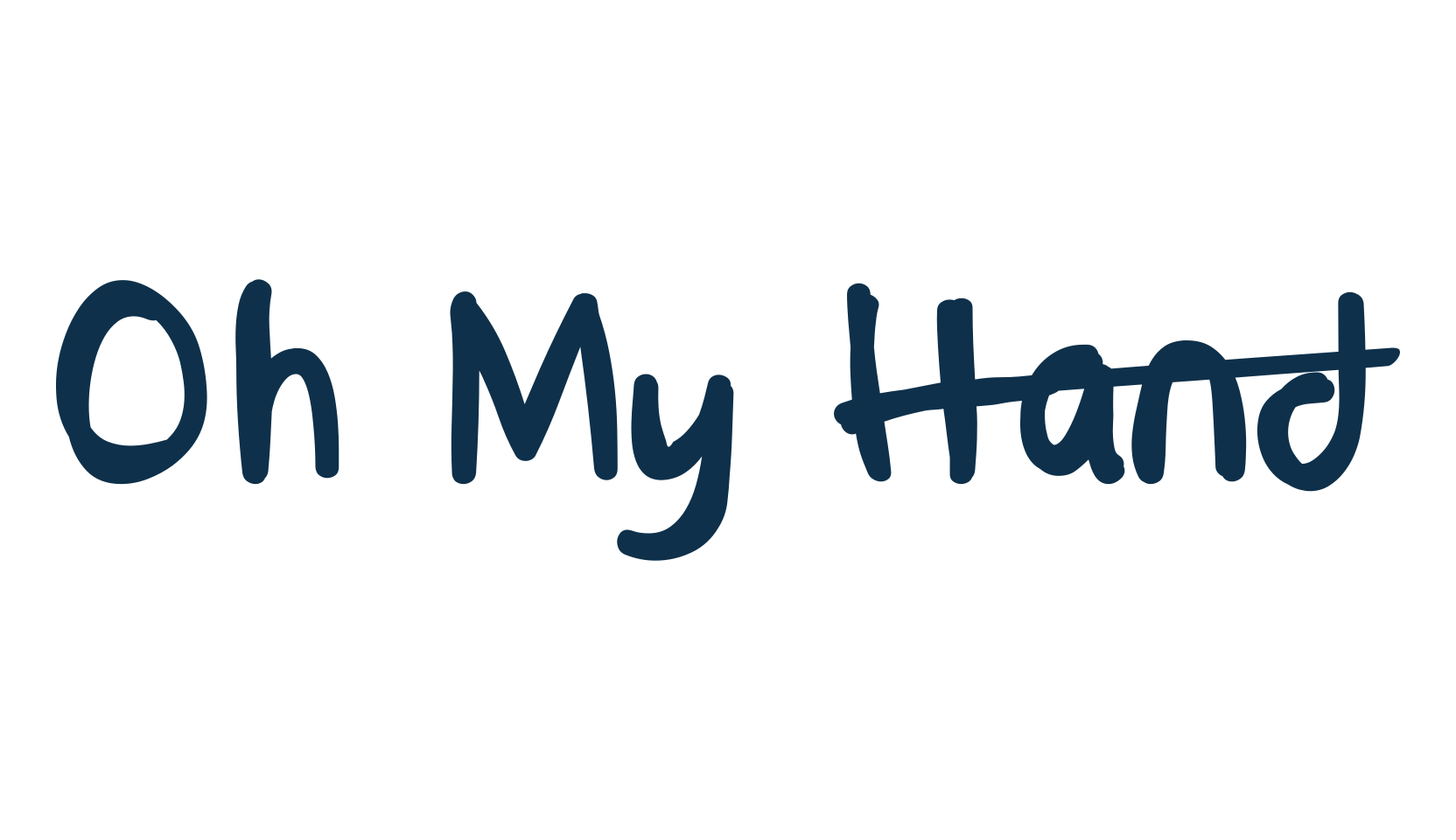 Oh My Hand, handwriting font preview