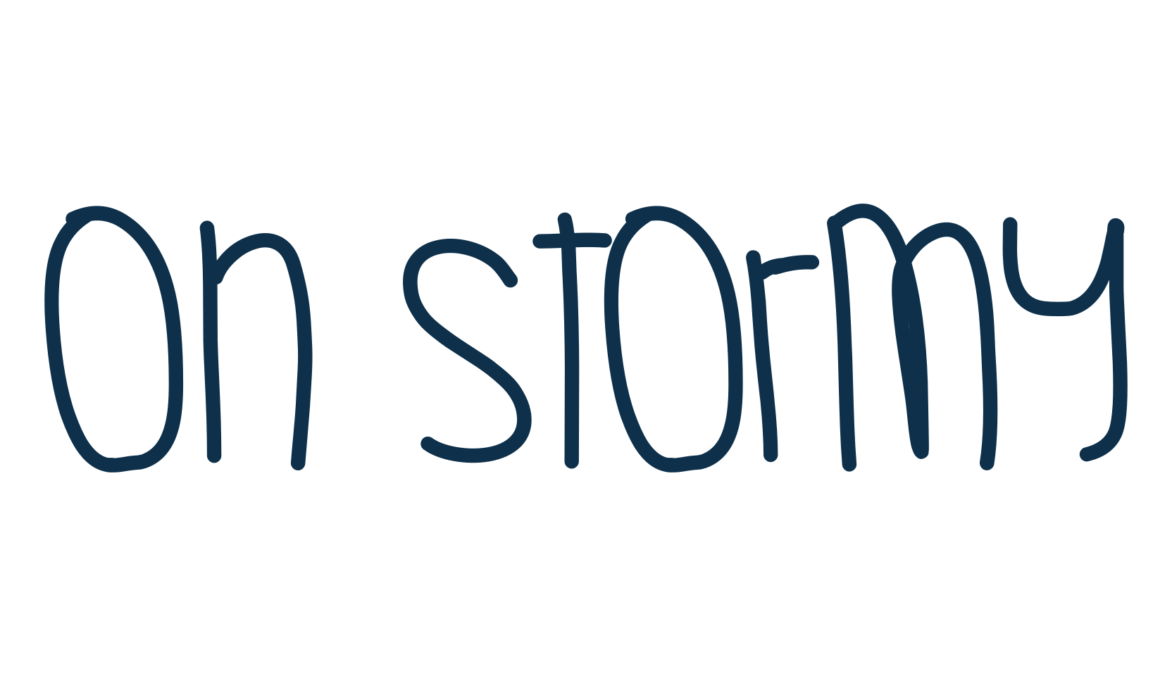 Oh Stormy, handwriting font preview