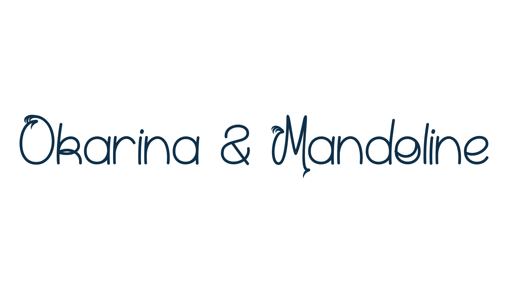 Okarina & Mandoline, various font preview
