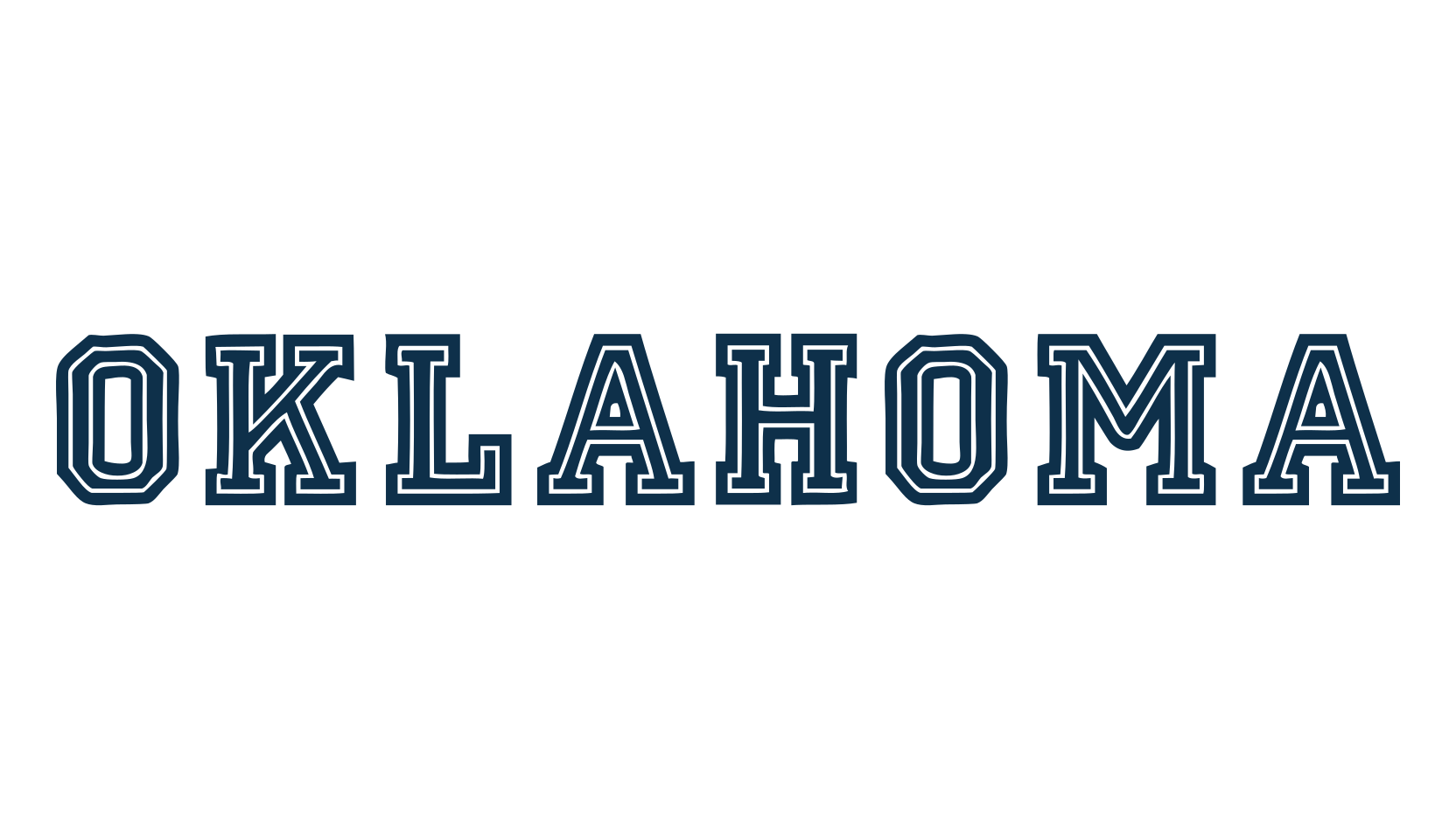 Oklahoma (oklahoma-3), old school font preview