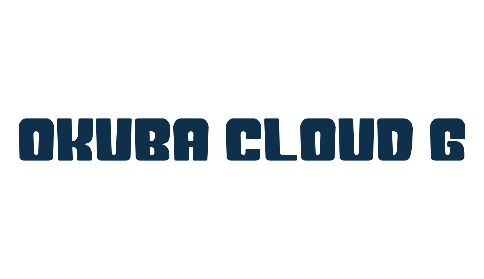 Okuba Cloud G, groovy font preview