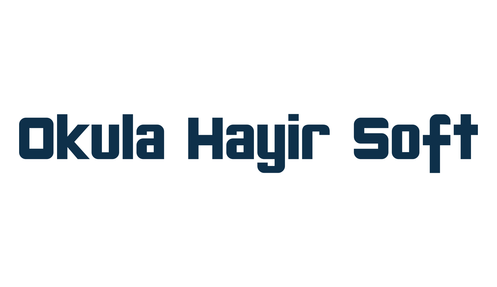 Okula Hayir Soft, fancy various techno sci-fi font preview