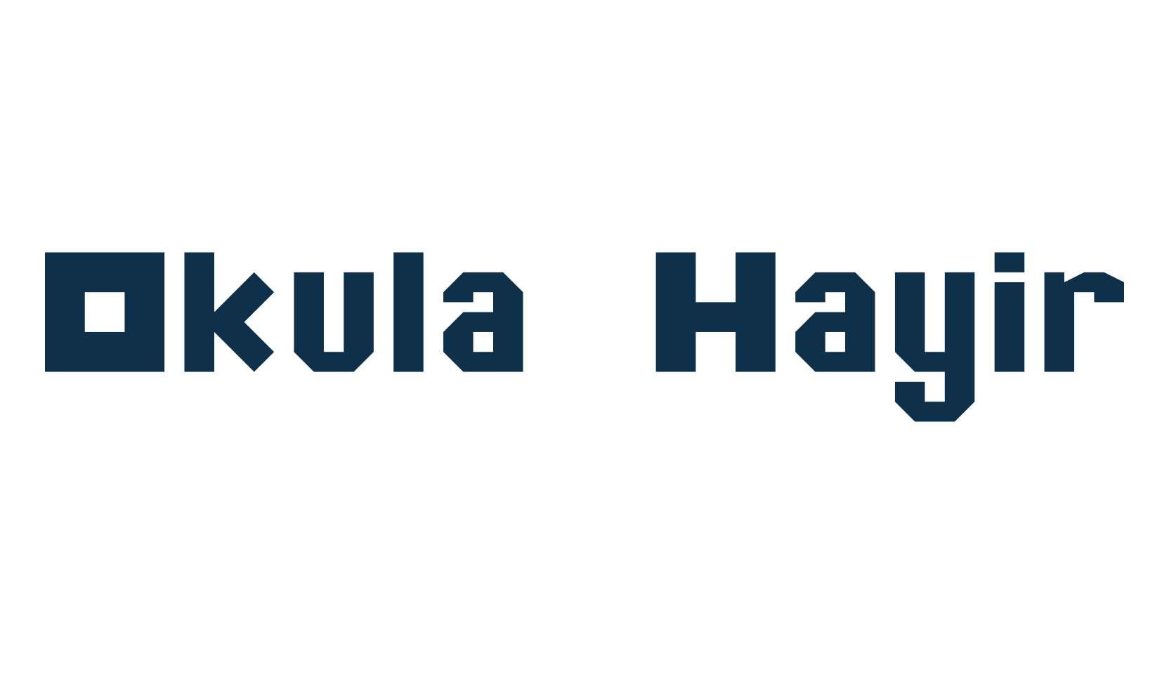 Okula Hayir, square font preview