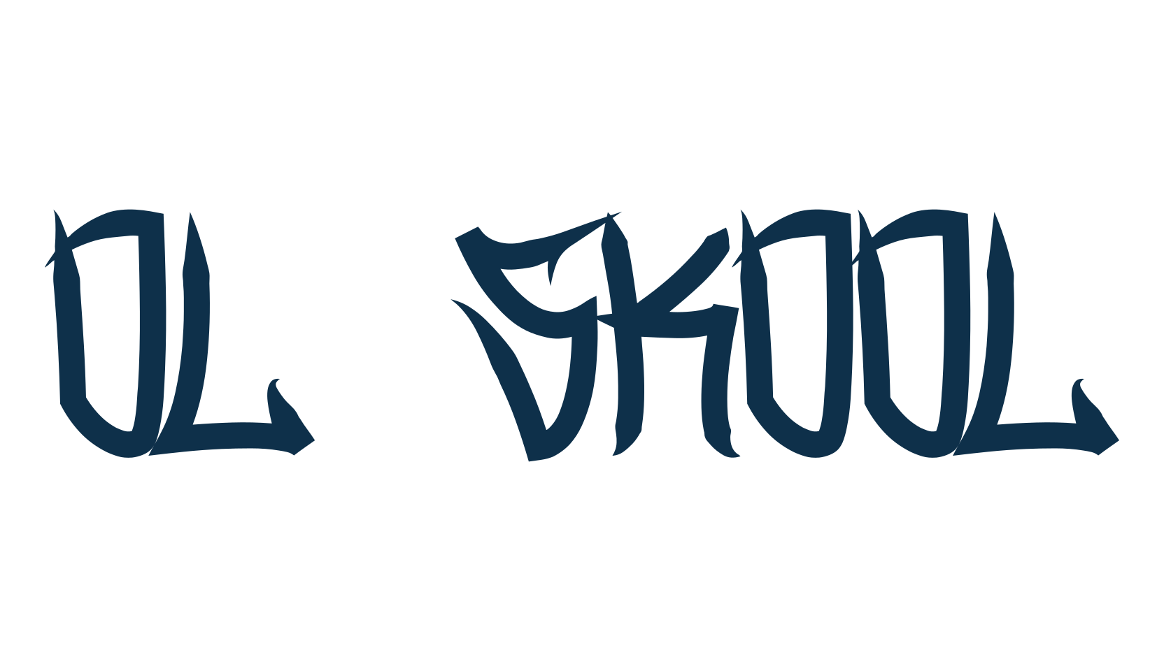 Ol Skool, script graffiti fancy decorative calligraphy font preview