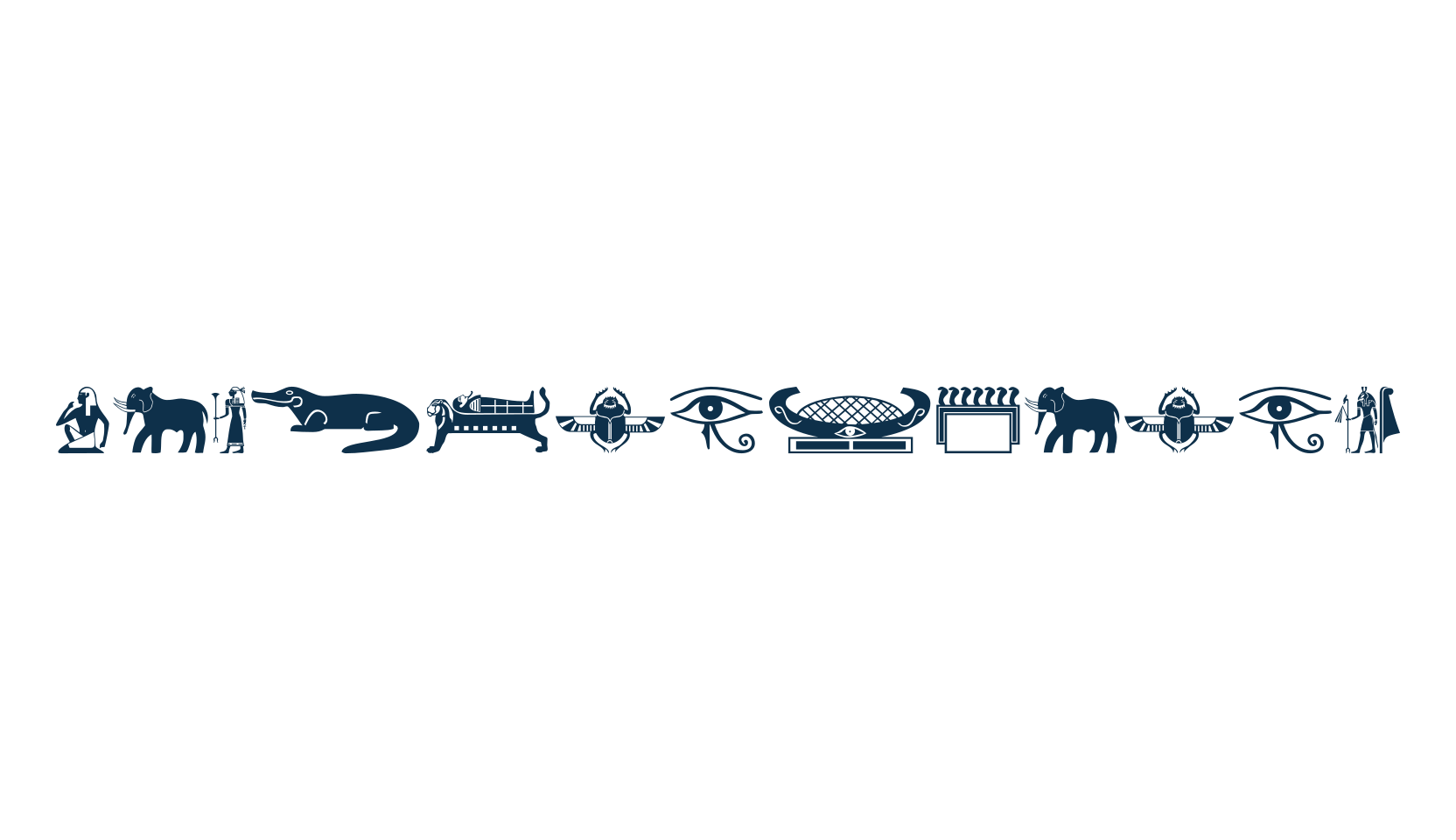 Old Egypt Glyphs, fancy decorative font preview