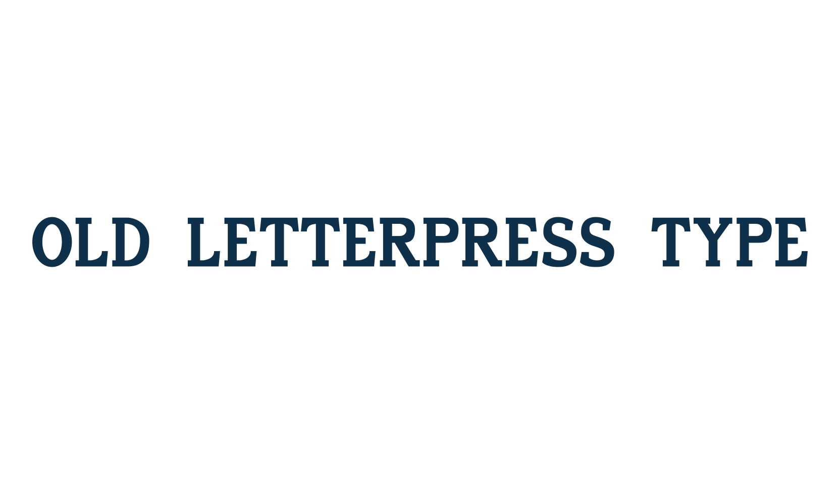 Old Letterpress Type, fancy retro decorative font preview