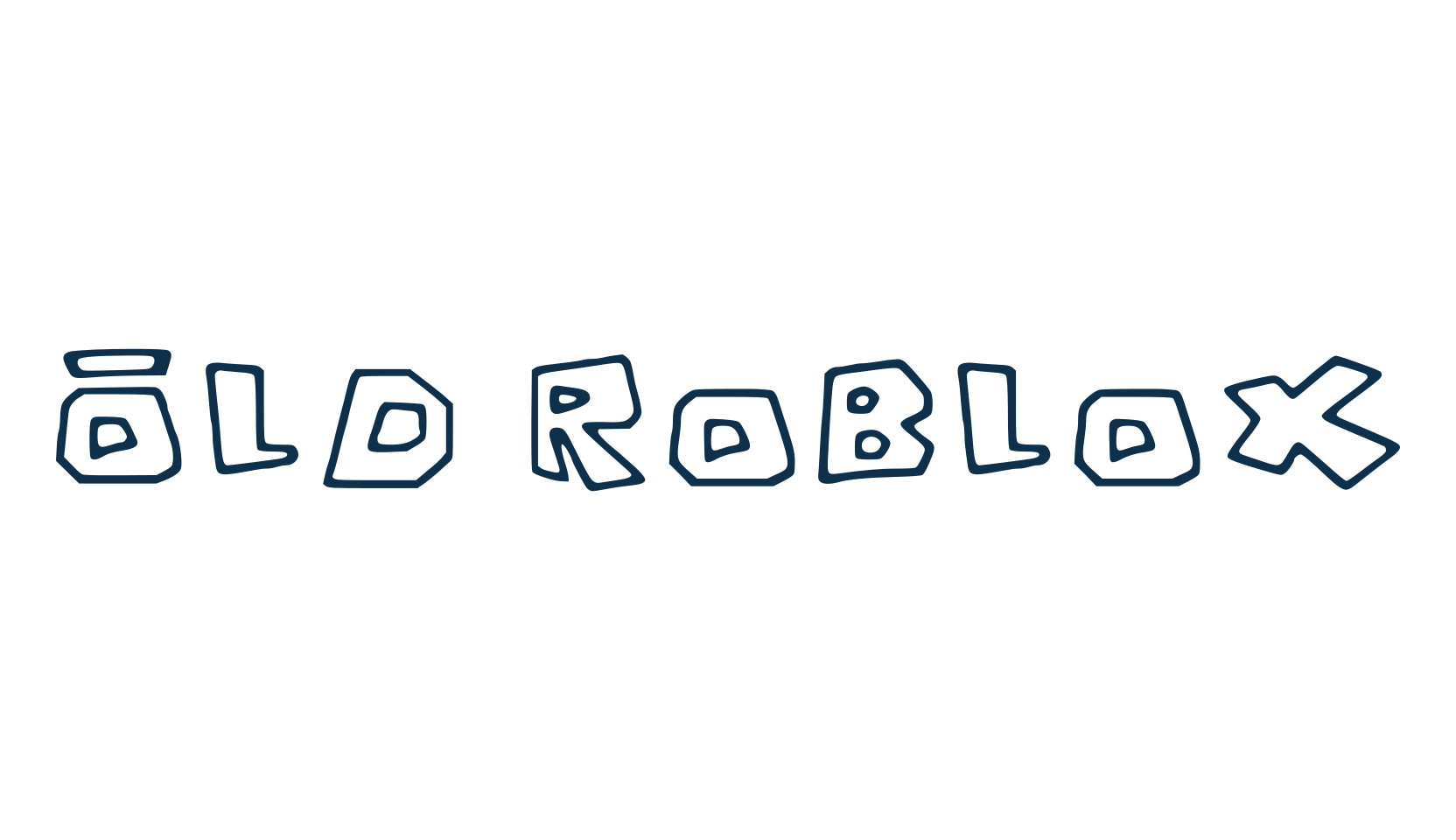 Old Roblox, fancy cartoon decorative font preview