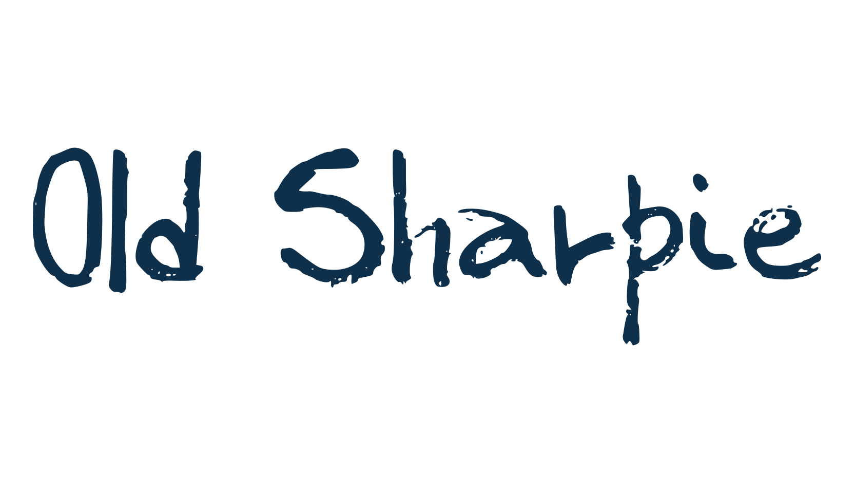 Old Sharpie, script handwritten fancy decorative calligraphy font preview