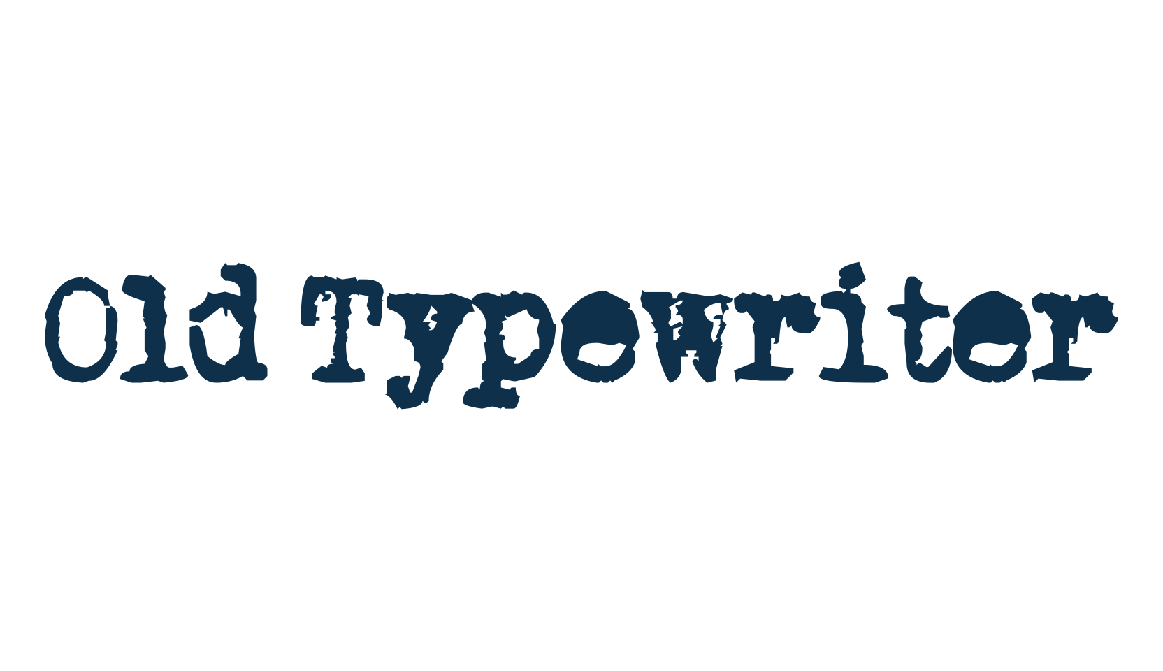 Old Typewriter, typewriter font preview