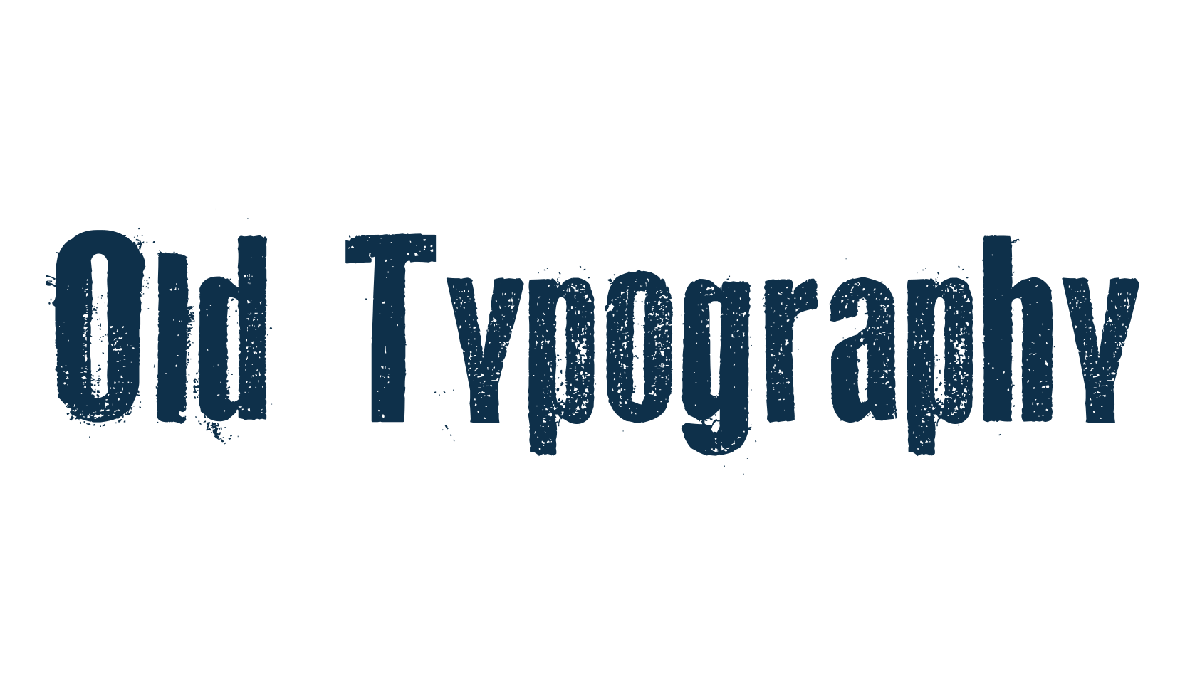 Old Typography, eroded font preview