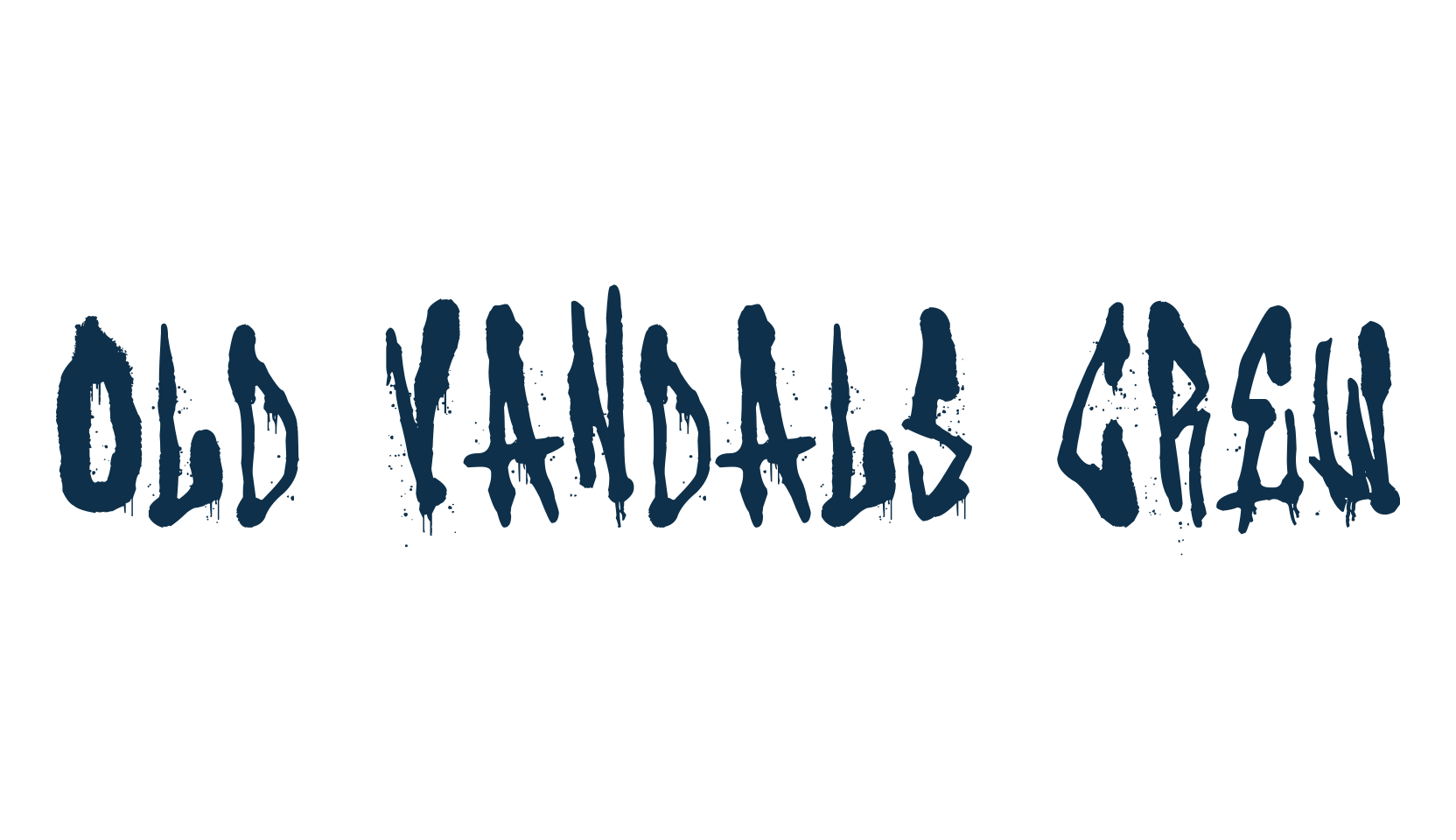 Old Vandals Crew, graffiti font preview