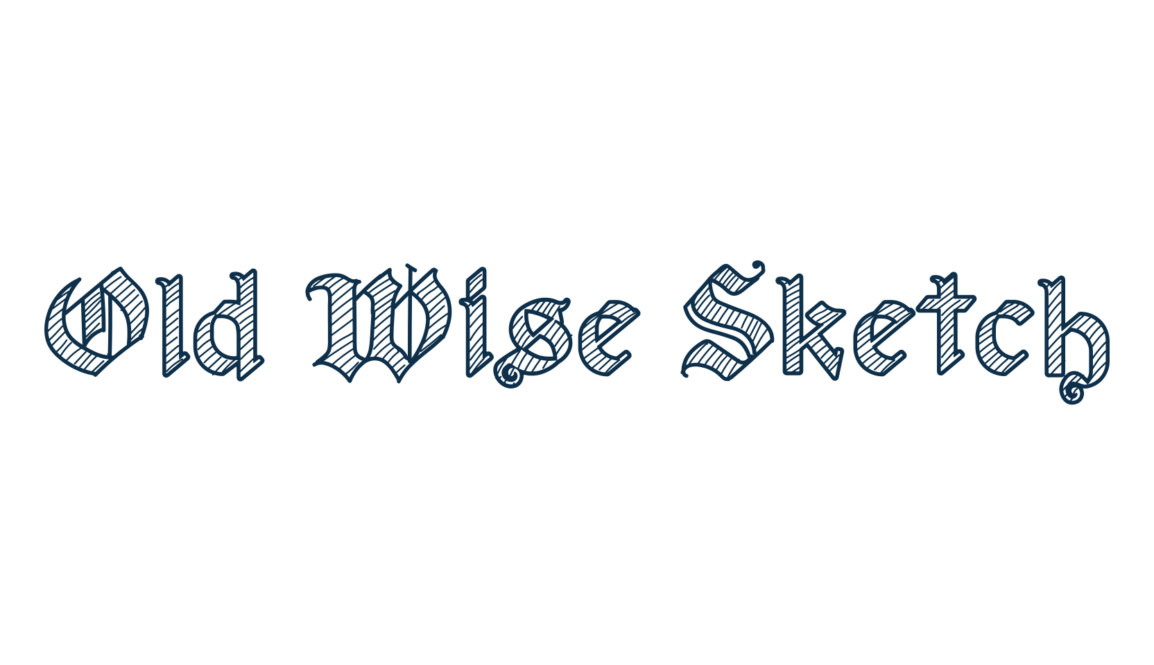 Old Wise Sketch, gothic medieval font preview