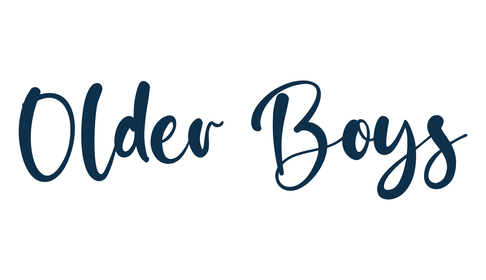 Older Boys, fancy various decorative script calligraphy font preview