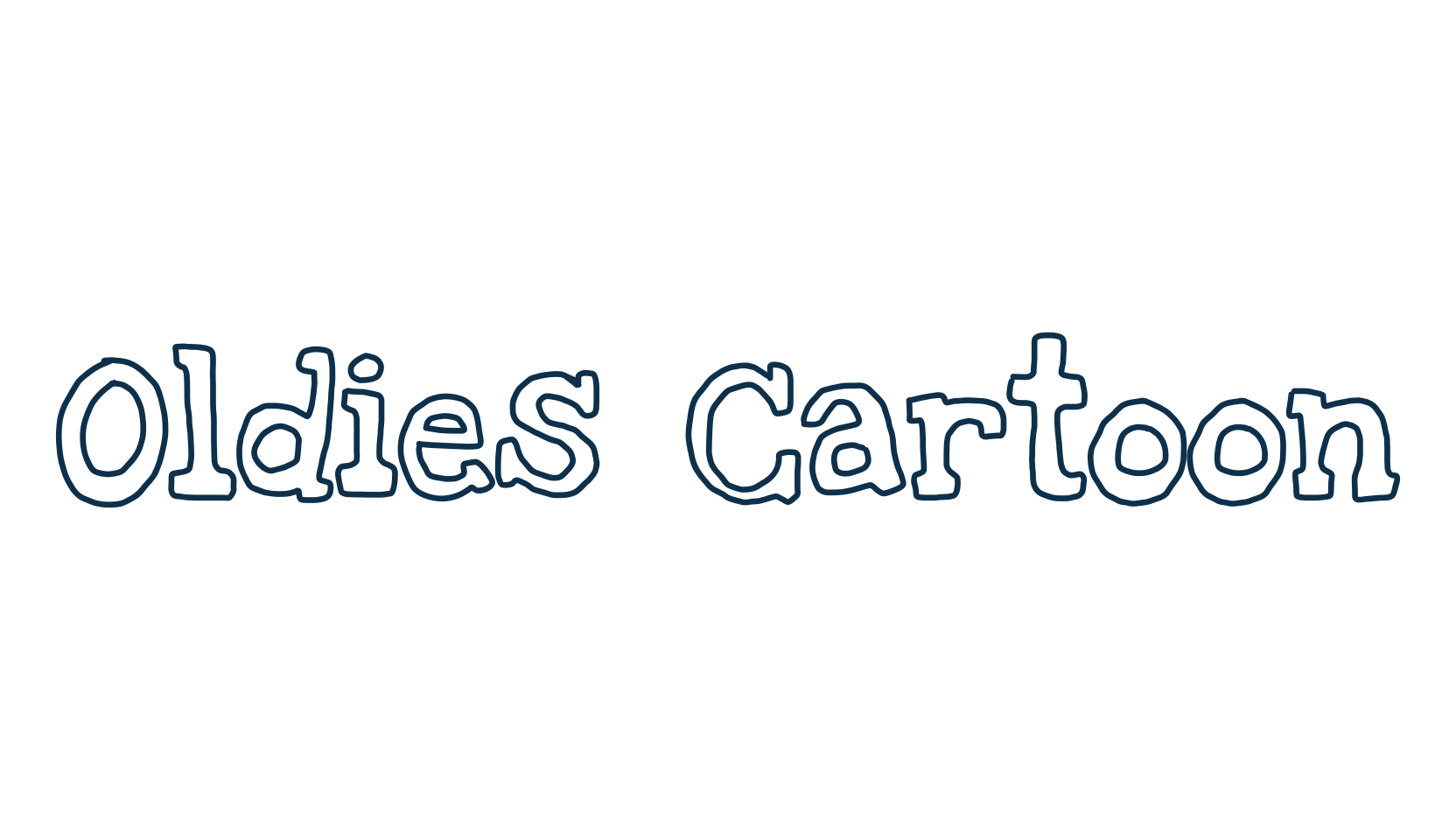 Oldies Cartoon, fancy cartoon decorative font preview